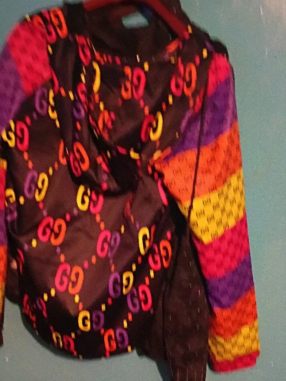 Gucci Multicolor GG Logo Zip Hoodie Jacket Unisex For Me And Woman